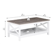 Saint Birch Lambert Modern Farmhouse White Coffee Table
