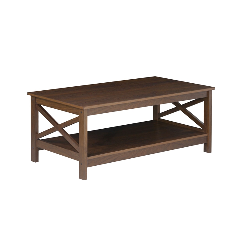 Saint Birch Lambert Modern Farmhouse Rosewood Grain Coffee Table