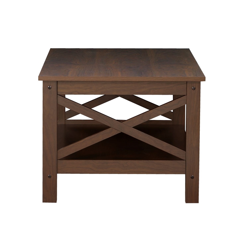 Saint Birch Lambert Modern Farmhouse Rosewood Grain Coffee Table