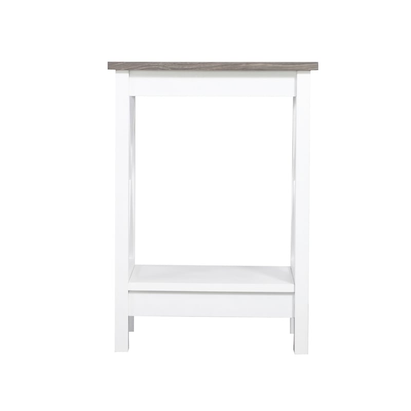 Saint Birch Lambert Modern Farmhouse White End Table