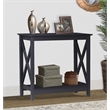 Saint Birch Lambert Modern Farmhouse Black Oak Console Table