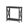 Saint Birch Lambert Modern Farmhouse Black Oak Console Table