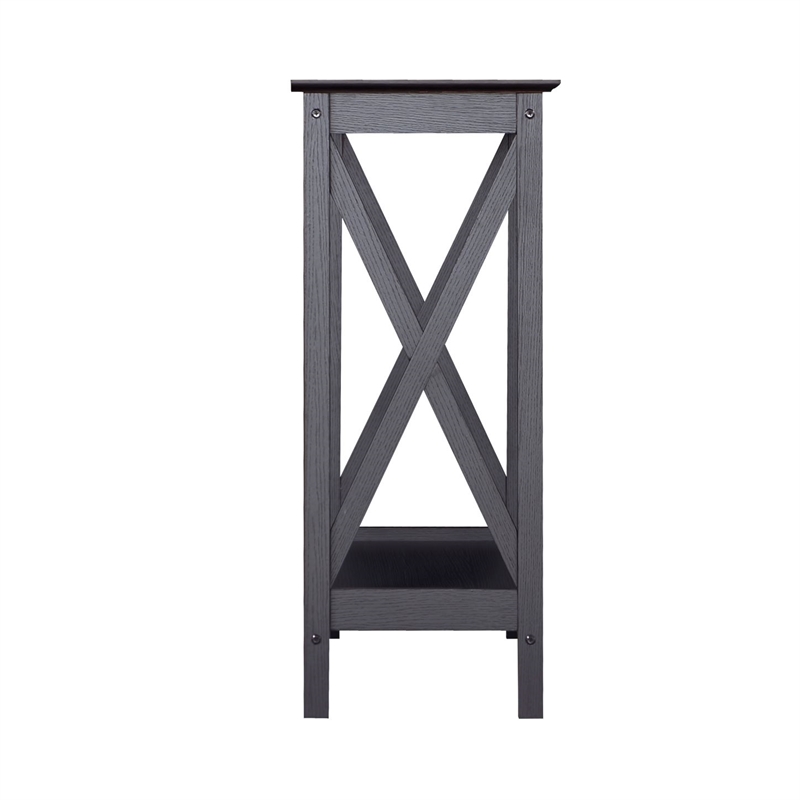 Saint Birch Lambert Modern Farmhouse Black Oak Console Table