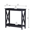 Saint Birch Lambert Modern Farmhouse Black Oak Console Table
