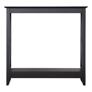 Saint Birch Lambert Modern Farmhouse Black Oak Console Table
