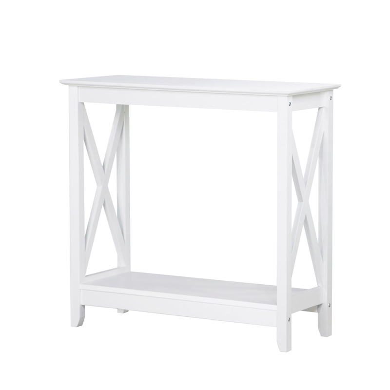 Saint Birch Lambert Modern Farmhouse White Console Table
