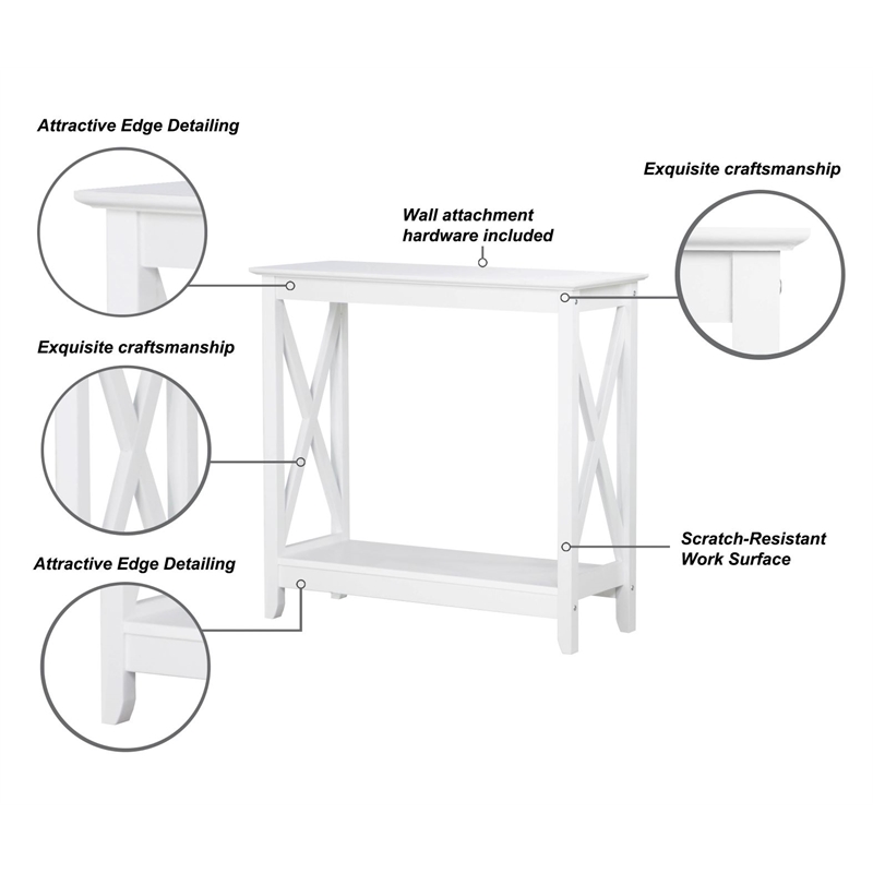Saint Birch Lambert Modern Farmhouse White Console Table