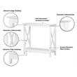 Saint Birch Lambert Modern Farmhouse White Console Table