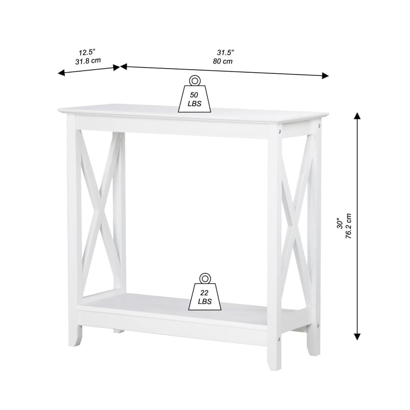 Saint Birch Lambert Modern Farmhouse White Console Table