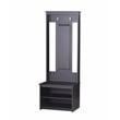 Saint Birch Lambert Casual Contemporary Antique Black Hall Tree and Shoe Bench
