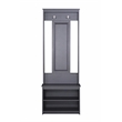 Saint Birch Lambert Casual Contemporary Antique Black Hall Tree and Shoe Bench