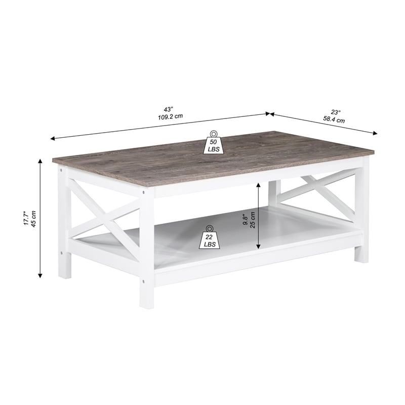 Saint Birch Lambert Modern Farmhouse 3-Piece White Table Set