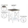 Saint Birch Lambert Modern Farmhouse 3-Piece White Table Set