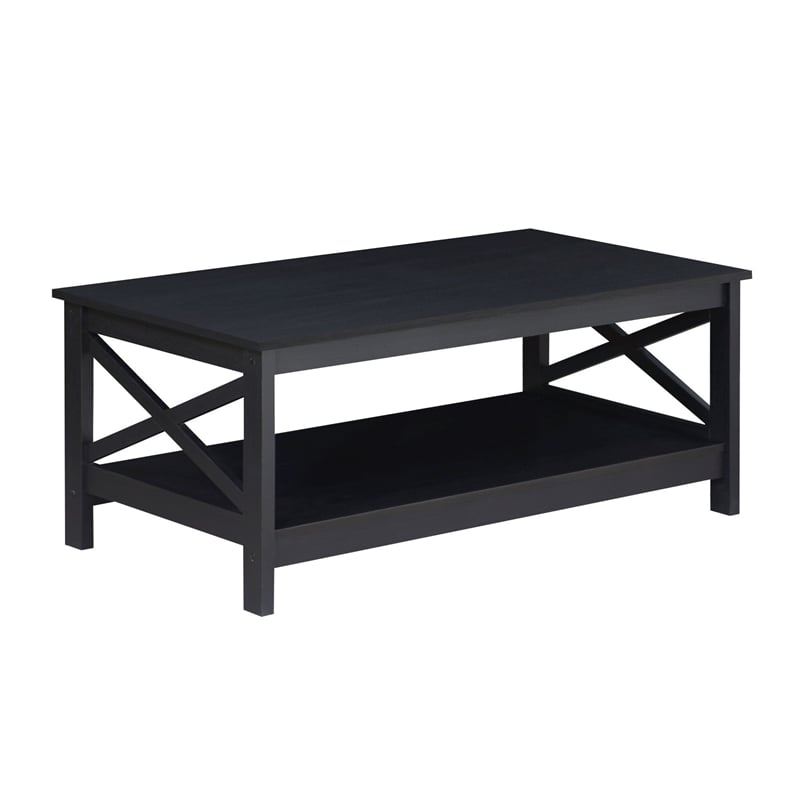 Saint Birch Lambert Modern Farmhouse 3-Piece Black Oak Table Set