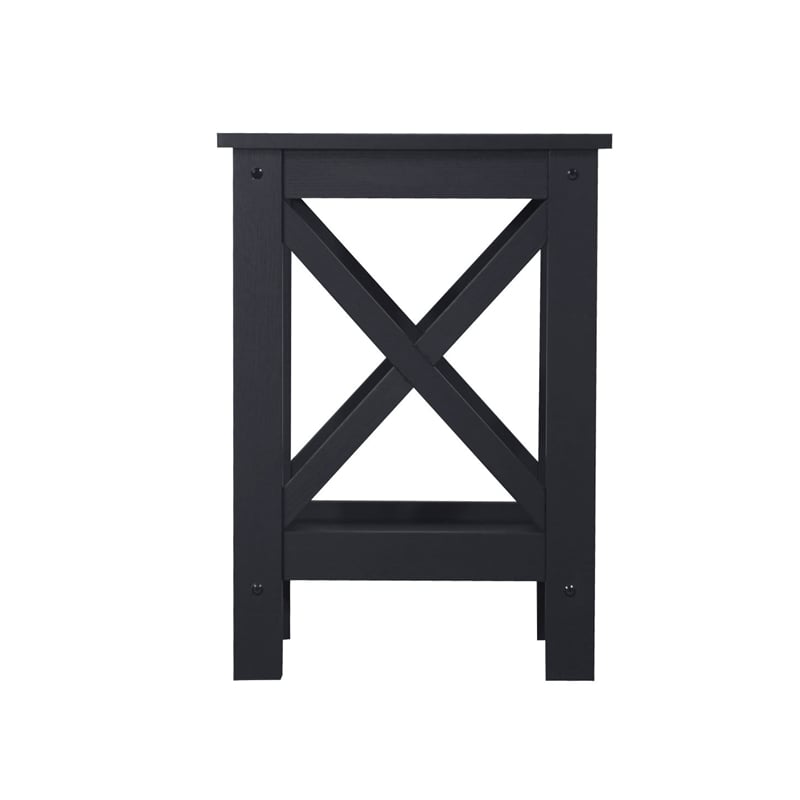 Saint Birch Lambert Modern Farmhouse 3-Piece Black Oak Table Set