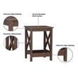 Saint Birch Lambert Modern Farmhouse 3-Piece Rosewood Grain Table Set