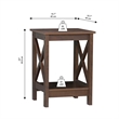 Saint Birch Lambert Modern Farmhouse 3-Piece Rosewood Grain Table Set