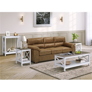 saint birch lambert modern farmhouse 4-piece white table set