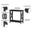 Saint Birch Lambert Modern Farmhouse 4-Piece Black Oak Table Set