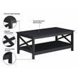 Saint Birch Lambert Modern Farmhouse 4-Piece Black Oak Table Set