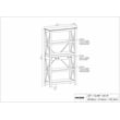 Saint Birch Honduras Engineered Wood Four-Shelf Bookcase in Washed Gray