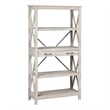 Saint Birch Honduras Engineered Wood Four-Shelf Bookcase in Washed Gray