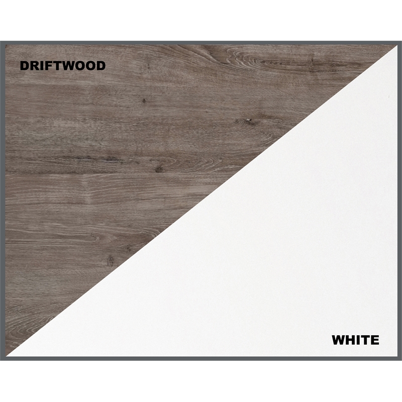 Saint Birch Finley White 47-inch Writing Desk with Storage and Shelves