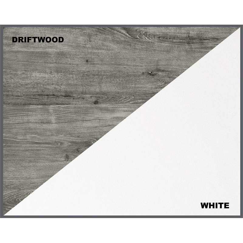 Saint Birch Finley Gray Oak/White 3-Drawer Filing Cabinet