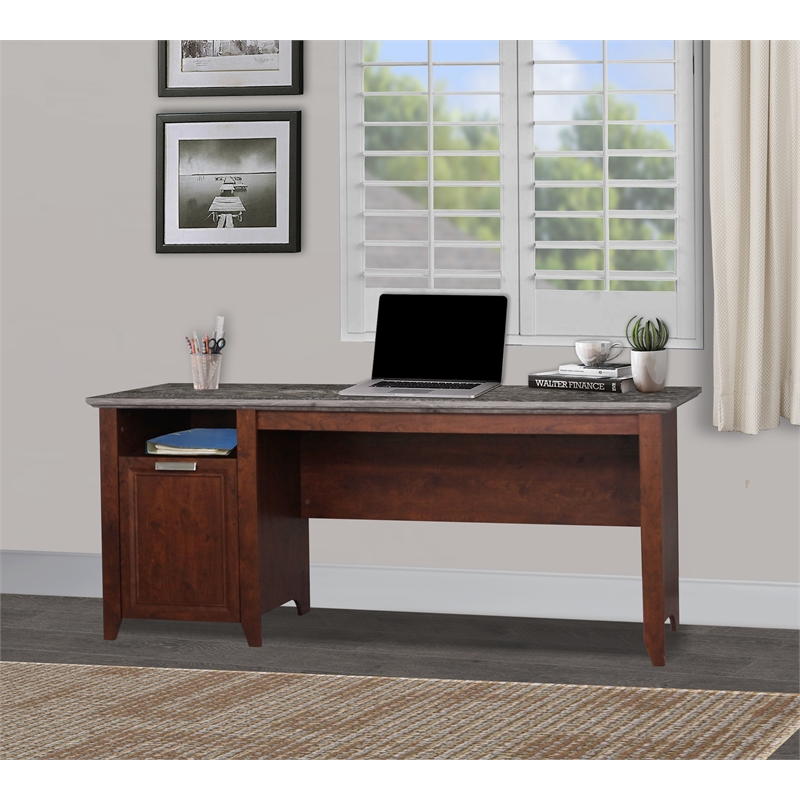 Saint Birch Albaugh Brown 71 Inches Executive Desk