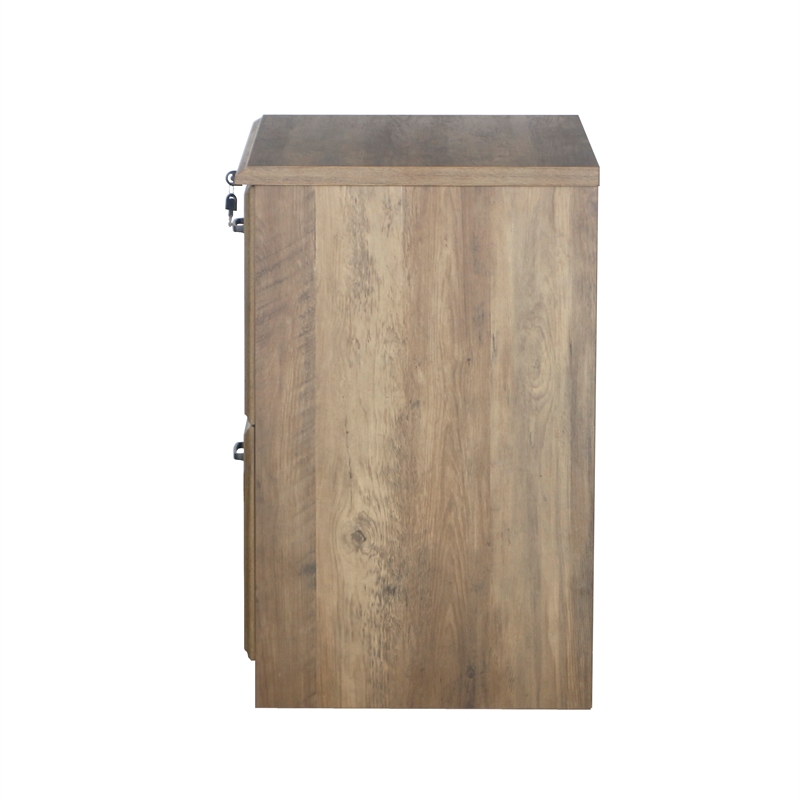 Saint Birch Honduras 2 Drawer Lateral Filing Cabinet in Rustic Oak