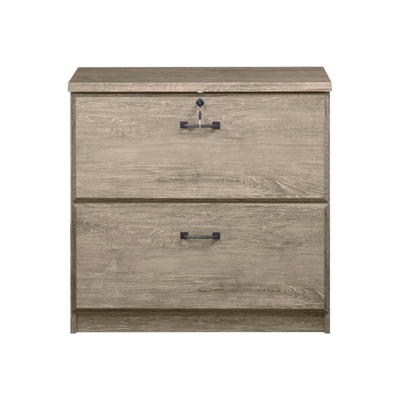 Saint Birch Honduras 2 Drawer Lateral Filing Cabinet in Gray Oak