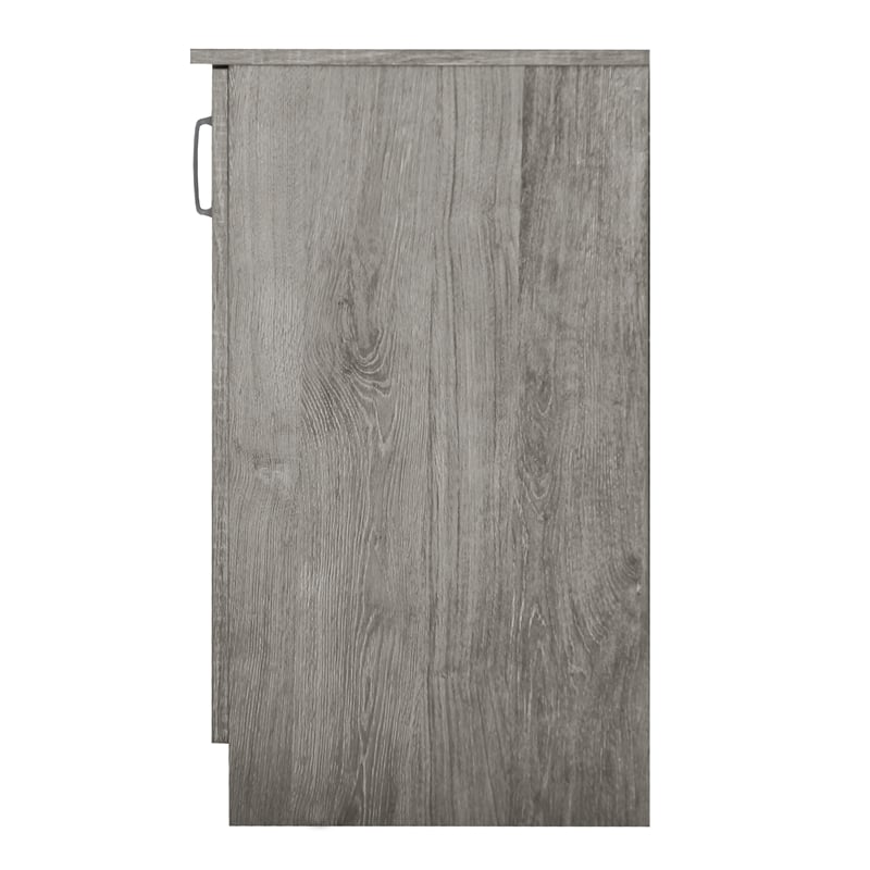 Saint Birch Alaska 3-Door Credenza Storage Cabinet in Gray Oak