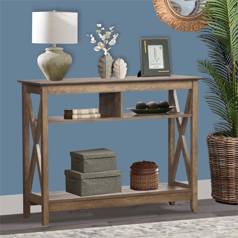 Saint Birch Lambert Engineered Wood Modern Farmhouse Console Table - Light Brown