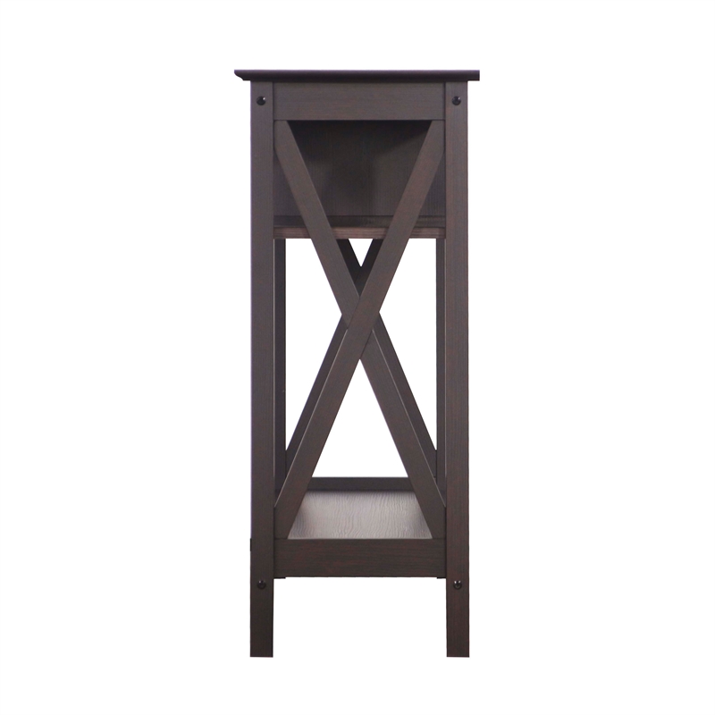 Saint Birch Lambert Engineered Wood Modern Farmhouse Console Table - Dark Brown