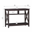 Saint Birch Lambert Engineered Wood Modern Farmhouse Console Table - Dark Brown