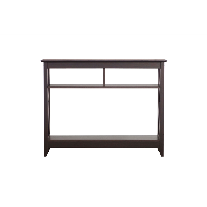 Saint Birch Lambert Engineered Wood Modern Farmhouse Console Table - Dark Brown