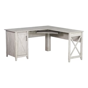 Saint Birch Oxford Engineered Wood Farmhouse L Desk in Gray