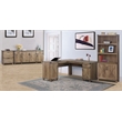 Saint Birch Oxford Farmhouse Engineered Wood L-Shaped Desk in Rustic Oak