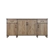 Saint Birch Oxford 4-Door Engineered Wood Credenza File Cabinet in Rustic Oak