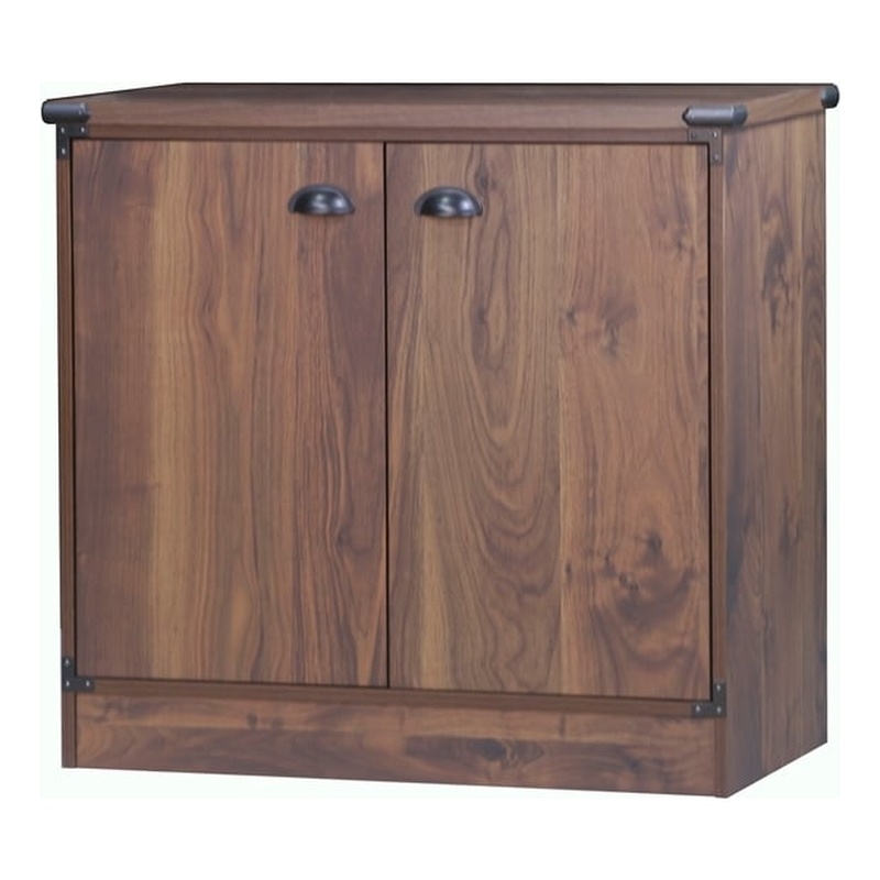 Saint Birch Engineered Wood Contemporary 2 Door Storage in Dark Walnut