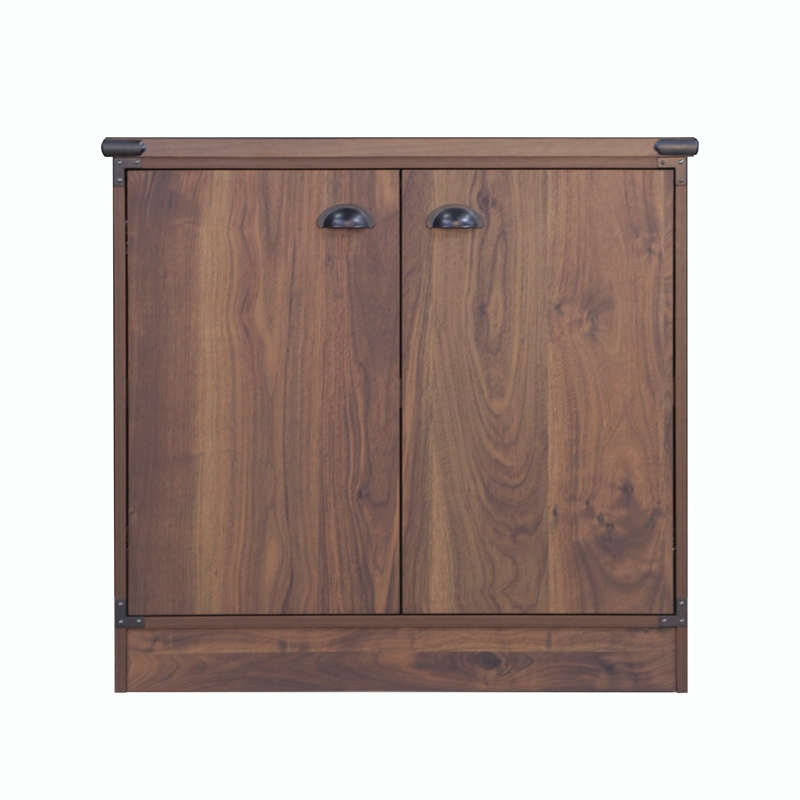 Saint Birch Engineered Wood Contemporary 2 Door Storage in Dark Walnut