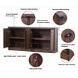 Saint Birch Engineered Wood Contemporary Credenza File Cabinet in Dark Walnut