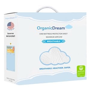 organic dream contemporary organic cotton mattress protector in white