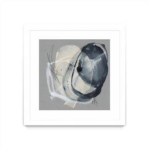 Giant Art 30x30 Tandem Loops II Matted and Framed in White
