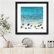 Giant Art 36x36 Hot Summer Beach Matted and Framed in Multi-Color