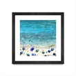 Giant Art 36x36 Hot Summer Beach Matted and Framed in Multi-Color