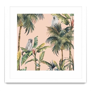 Giant Art 36x36 Tropicano I Matted and Framed in Multi-Color
