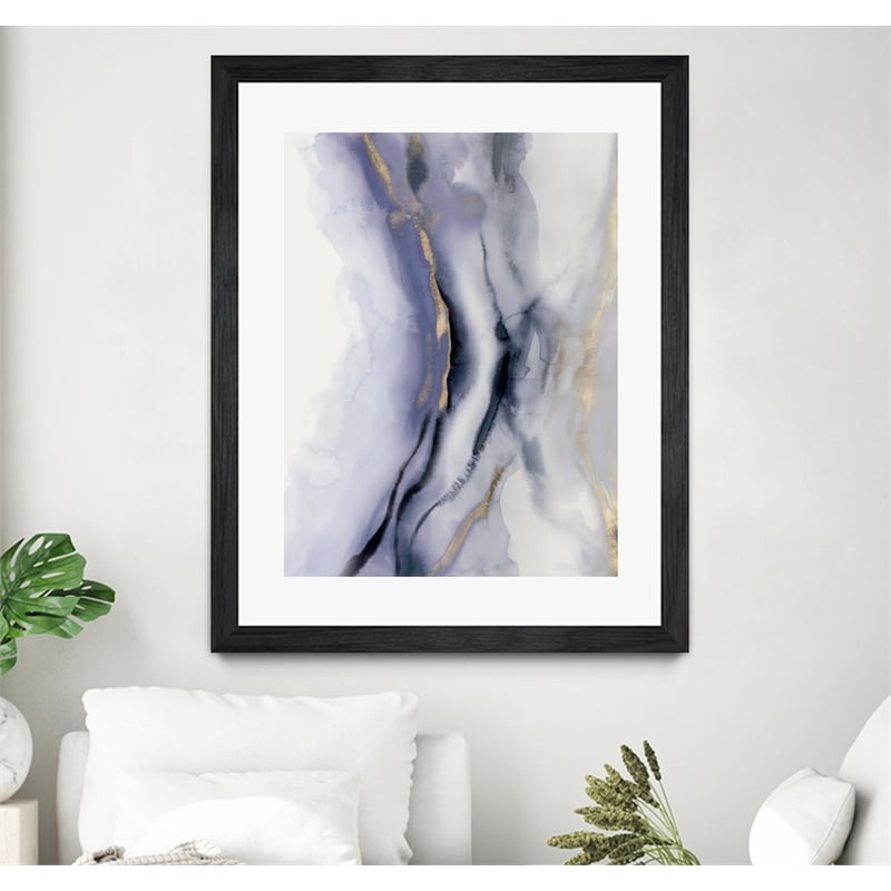 Giant Art 24x32 Blue Waters I Matted and Framed in Multi-Color