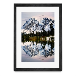 Giant Art 24x36 Fall Reflections Matted and Framed in Pink