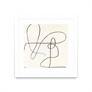 Giant Art 30x30 Juxtaposing Matted and Framed in White